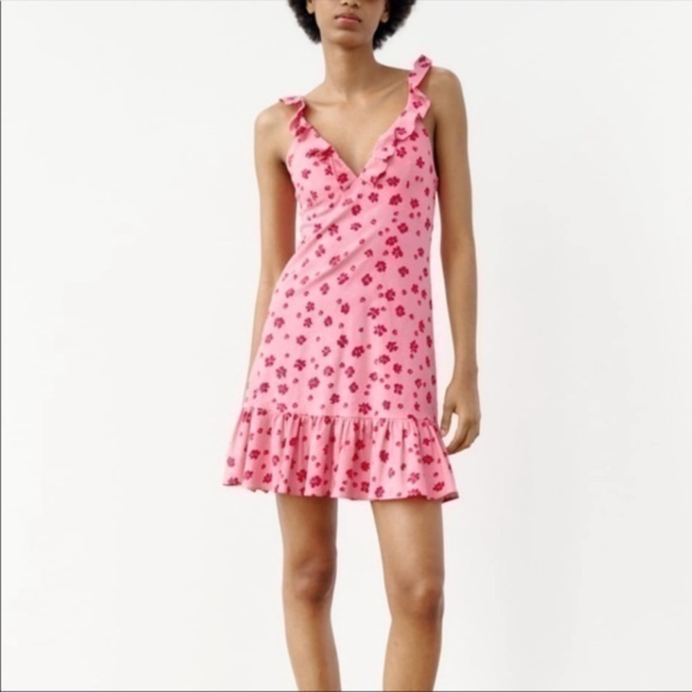 New Zara | Print Floral Print Dress